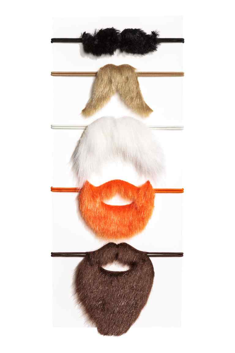 5-pack fancy dress moustaches